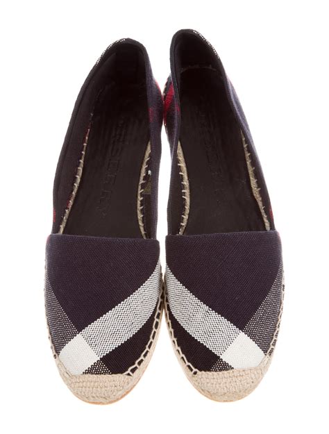 women's burberry slides|Burberry espadrille flats.